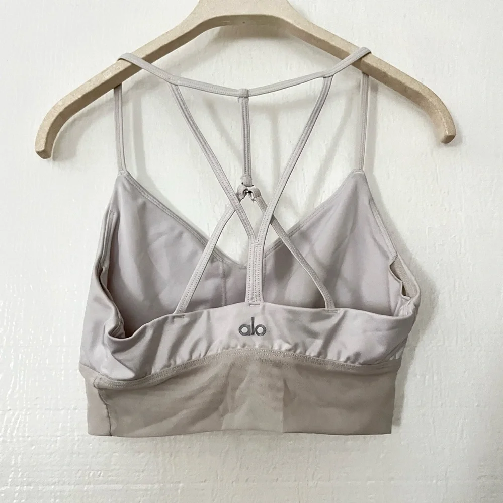 Alo Yoga "Lavish" Sports Bra White Small - Picture 4 of 5